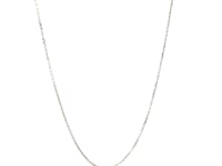Chaîne à maillons forçat en or blanc 14 carats (0,50 mm)