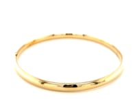 Bracelet jonc classique en or jaune 14 carats (5,00 mm)