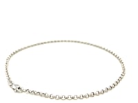 Bracelet rolo en or blanc 14 carats (2,50 mm)