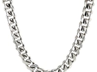Chaîne Cubaine Miami en Argent Sterling Plaqué Rhodium (8,40 mm)