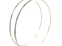 Boucles d'oreilles créoles rondes polies en argent sterling (70 mm)