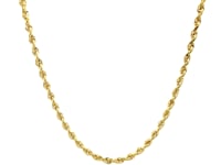 Cadena de oro amarillo de 10 k con corte de diamante macizo (2,50 mm)