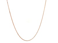 Chaîne maille forçat classique en or rose 14 carats, 0,60 mm