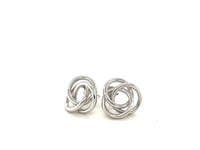 Boucles d'oreilles nœud d'amour ajouré en argent sterling