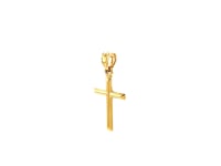 Pendentif croix en or jaune 14 carats poli