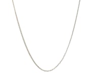 Chaîne réglable en or blanc 10K maille blé (1,00 mm)