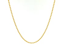 Chaîne perlée en or jaune 18 carats 1,5 mm (1,50 mm)