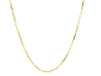 Chaîne à maillons gourmette taillée au diamant en or jaune 14 carats (1,30 mm)