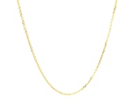 Chaîne à maillons forçat en or jaune 10 carats avec coupe diamant (1,10 mm)