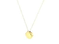 Collier en or jaune 14 carats avec symbole d'empreinte de patte de chien en nacre