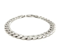 Bracelet en argent sterling rhodié maille gourmette (8,40 mm)