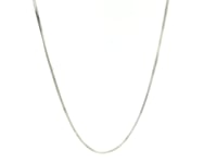 Chaîne Serpent Octogonale en Argent Sterling Plaqué Rhodium (0,90 mm)