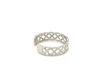 Bague d'orteil en or blanc 14 carats style nœud celtique