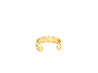 Bague d'orteil à trois barres en or jaune 14 carats