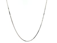 Cadena clásica de oro blanco de 10 k (0,94 mm)