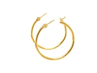 Aros pulidos de oro amarillo de 14 k (1,5 x 25 mm)