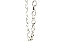 Chaîne Rolo Ovale en Or Blanc 14 carats (4,6 mm)