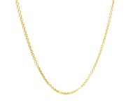 Chaîne maille forçat ronde (1,5 mm) en or jaune 14 carats