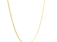 Chaîne maille forçat ronde en or jaune 14 carats (1,1 mm)