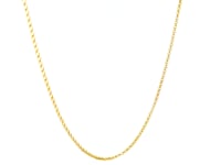 Chaîne Rolo en or jaune 14 carats taillée au diamant (1,10 mm)