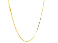 Chaîne en or jaune 14 carats de type forçat octogonale (1,00 mm)