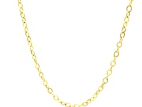Chaîne pendentif en or jaune 14 carats avec maillons texturés (2,50 mm)
