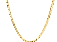Chaîne grain de café semi-pleine en or jaune 14 carats (2,5 mm)