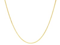 Chaîne à billes en or jaune 14 carats de 1,0 mm (1,00 mm)