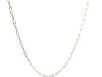 Chaîne fine forçat en or blanc 18 carats (1,50 mm)