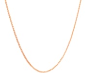 Chaîne en Blé Ronde (1,20 mm) en Or Rose 14 carats, Taille Diamant