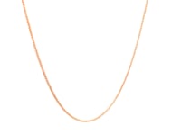 Chaîne de blé ronde en or rose 14 carats, taillée au diamant (0,70 mm)
