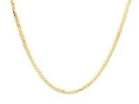 Chaîne forçat carrée en or jaune 14 carats (1,80 mm)