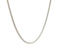 Chaîne en or blanc 14 carats maille blé (2,1 mm)