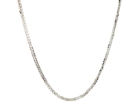 Chaîne blé carrée en or blanc 14 carats (1,80 mm)