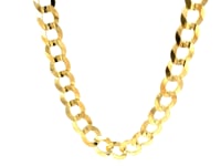 Chaîne gourmette massive en or jaune 14 carats (10,00 mm)