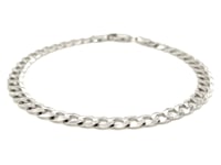 Bracelet chaîne gourmette en or blanc 14 carats (5,70 mm)
