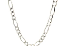 Chaîne Figaro massive en or blanc 14 carats (6,00 mm)