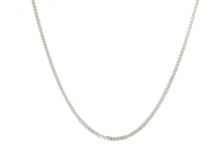 Chaîne gourmette en or blanc 14 carats (1,40 mm)