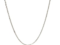 Chaîne réglable étincelante en or blanc 14 carats (1,20 mm)