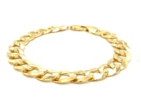 Bracelet gourmette plein en or jaune 14 carats (11,23 mm)