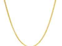 Chaîne en blé ronde en or jaune 14 carats (1,5 mm)