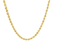 Chaîne torsadée pleine en or jaune 14 carats (2,50 mm)
