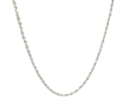 Chaîne fine en or blanc 14 carats (1,50 mm)