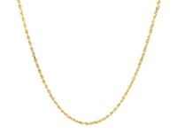 Chaîne gourmette torsadée en or jaune 10K (1,40 mm)