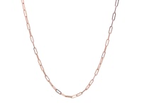 Chaîne trombone réglable en or rose 14 carats (1,50 mm)