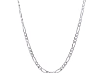 Chaîne Figaro massive en or blanc 14 carats (3,00 mm)
