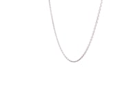 Chaîne maille forçat ronde en or blanc 14 carats (1,10 mm)