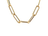 Collier Chaîne Maillons Ronds Élastiques en Or Jaune 14 carats