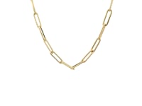 Chaîne trombone texturée en or jaune 14 carats (3,5 mm)