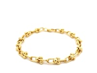 Bracelet chaîne Jax en or jaune 14 carats de 7,5 pouces (4,00 mm)